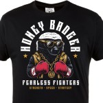 Koszulka Honey Badger Boxing – fearless fighter, borsuk bokser, odzież sportowa MMA streetwear