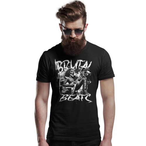 Koszulka Metal Rock Gitara Heavy Metal Muzyka Koncert Streetwear Męska 2