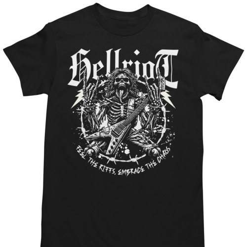 Koszulka Heavy Metal Gitara Szkielet Rock Muzyka Koncert Streetwear Męska 1