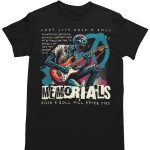 Koszulka Rock N Roll Zombie Gitarzysta Kolorowy Print Streetwear Alternatywny Styl