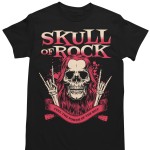 Koszulka Rock Metal Czaszka Długie Włosy Gitara Riff Styl Alternatywny Streetwear Unisex