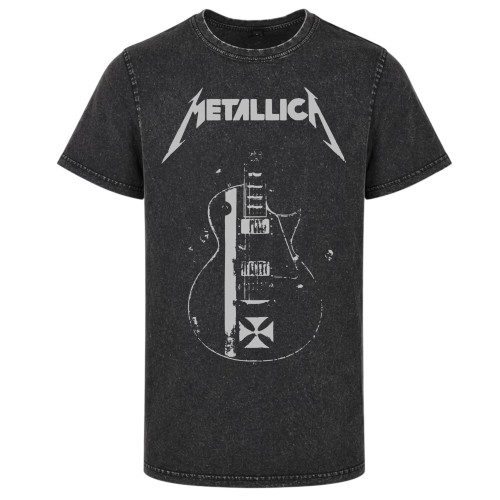 Koszulka Metallica gitara męska rock metal koncert vintage fan efekt sprania acid wash 2