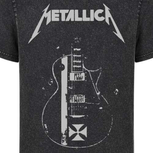 Koszulka Metallica gitara męska rock metal koncert vintage fan efekt sprania acid wash