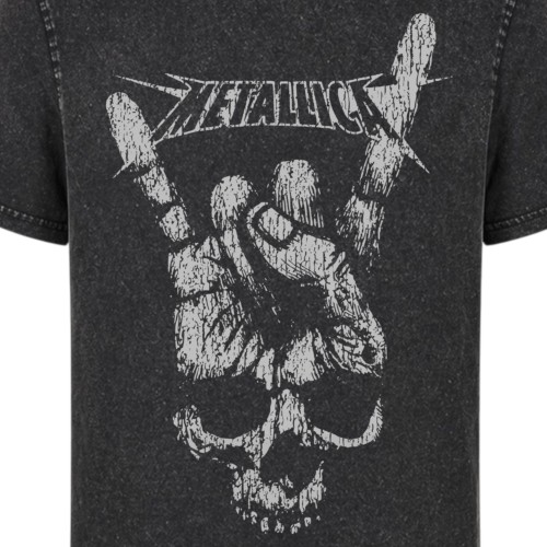 Koszulka Metallica męska rock metal koncert vintage czaszka efekt sprania