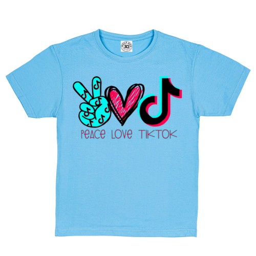 DZIECIĘCA KOSZULKA PREZENT PEACE LOVE TIK TOK 22
