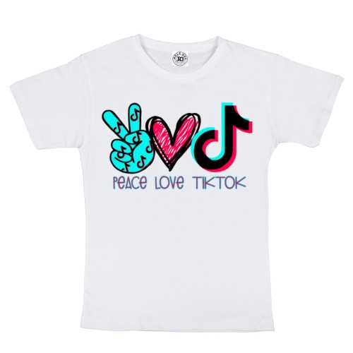 DZIECIĘCA KOSZULKA PREZENT PEACE LOVE TIK TOK 23 