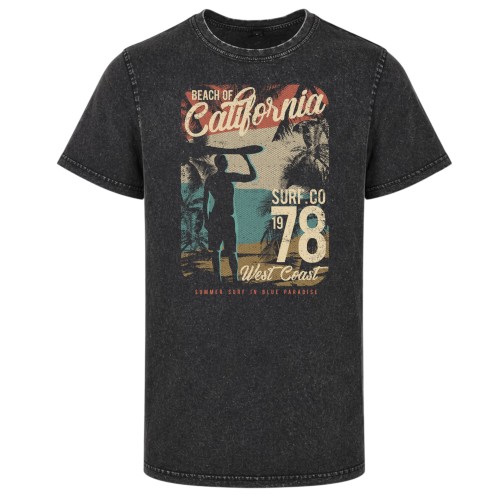 Koszulka męska California Surf acid wash vintage streetwear 2