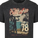 Koszulka męska California Surf acid wash vintage streetwear