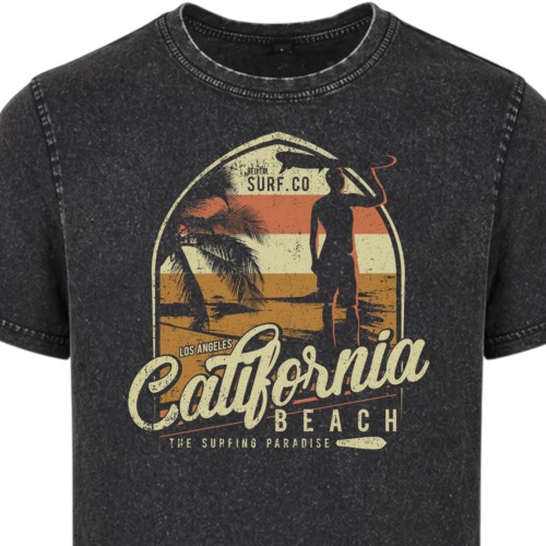 Koszulka męska California Beach acid wash vintage streetwear 1