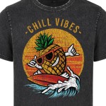 Koszulka męska Chill Vibes acid wash vintage streetwear