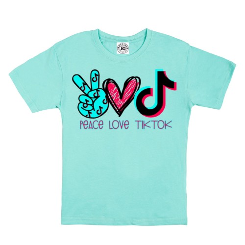 DZIECIĘCA KOSZULKA PREZENT PEACE LOVE TIK TOK 25