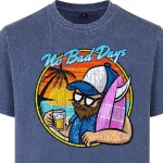 Koszulka męska No Bad Days acid wash vintage surfer streetwear