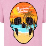 Koszulka męska Permanent Vacation acid wash vintage skull