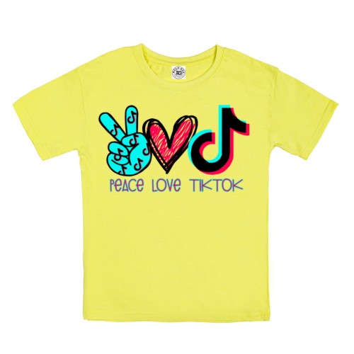DZIECIĘCA KOSZULKA PREZENT PEACE LOVE TIK TOK 26 