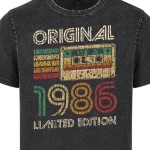 Koszulka męska na 40 urodziny Original 1986 acid wash vintage