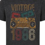 Koszulka męska na 40 urodziny Vintage 1986 acid wash retro