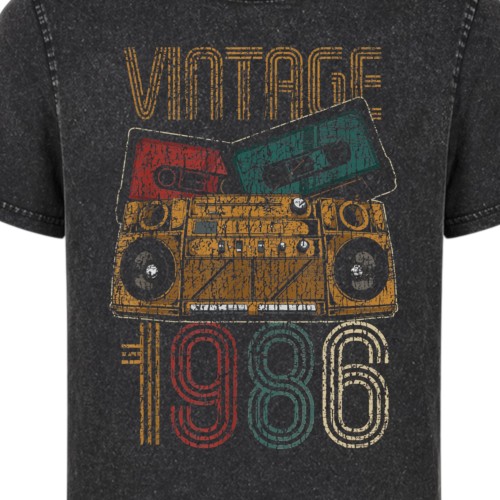 Koszulka męska na 40 urodziny Vintage 1986 acid wash retro 