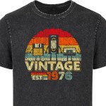 Koszulka męska na 50 urodziny 1976 vintage retro acid wash