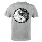 KOSZULKA MĘSKA CASUAL YIN YANG KOTY CATS 