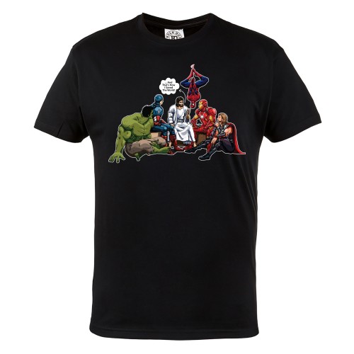 KOSZULKA MĘSKA MARVEL THOR IRON MAN HULK JESUS 