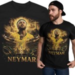 Koszulka męska Neymar Brazylia czarna z nadrukiem The Prince