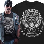 Koszulka męska Ghost Rider High Octane czarna z nadrukiem motocyklowym