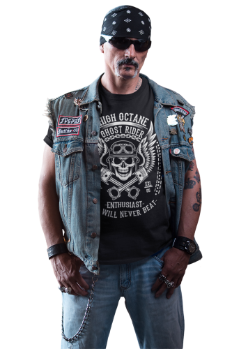 Koszulka męska Ghost Rider High Octane czarna z nadrukiem motocyklowym 3
