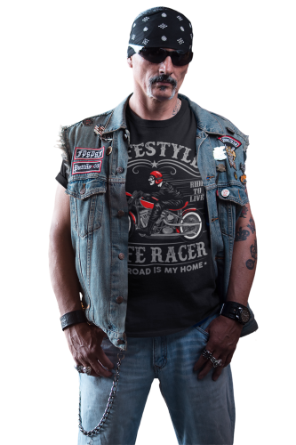 Koszulka męska Cafe Racer Lifestyle czarna – Motocykl Vintage, Live to Ride 3