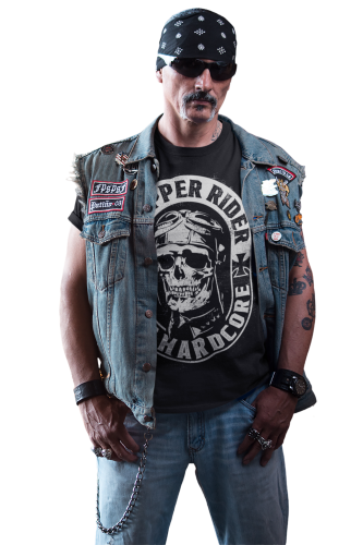 Koszulka męska Chopper Rider Ride Hardcore czarna – Vintage Biker Skull 2