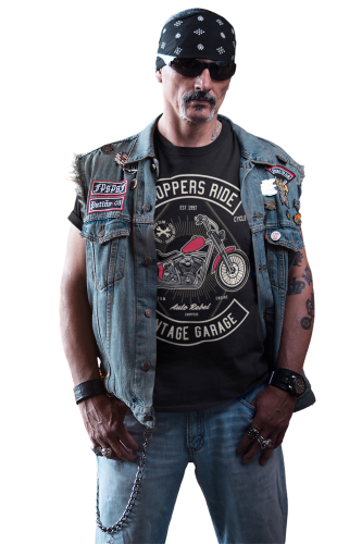 Koszulka męska Choppers Ride Vintage Garage czarna – Custom Chopper Motorcycle 3