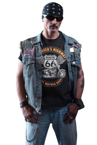 Koszulka męska motocyklowa Route 66 Chopper America's Highway – Vintage Biker Czarna 3