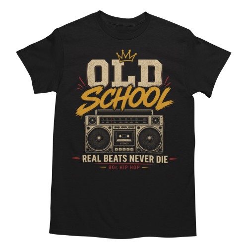 Koszulka Old School Hip Hop Boombox Lata 90 Retro Vintage Rap