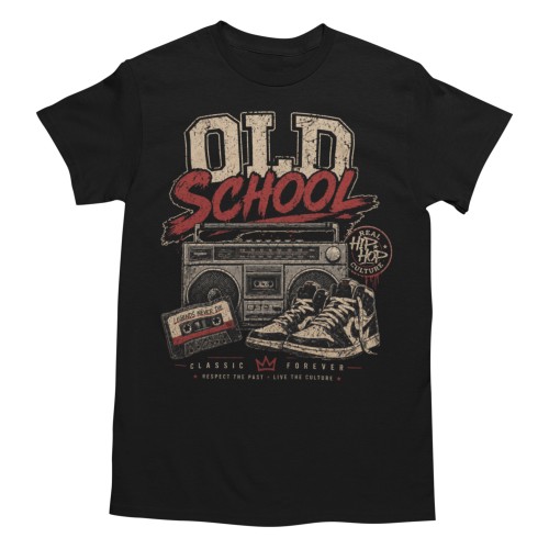 Koszulka Old School Hip Hop Retro Boombox Lata 90 Streetwear 1