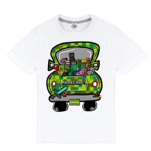 DZIECIĘCA PIŻAMA Z NADRUKIEM MINECRAFT SAMOCHÓD MIN01 2