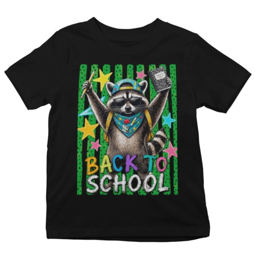 Dziecięca Koszulka Do Szkoły Szop Pracz Back To School 5