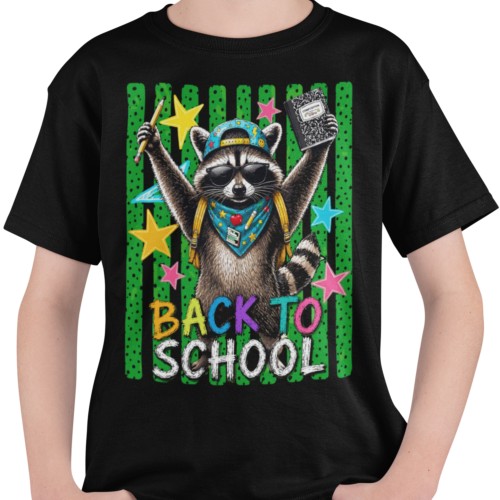 Dziecięca Koszulka Do Szkoły Szop Pracz Back To School 6