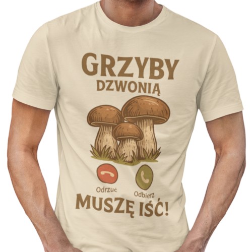 Zestaw 3x Koszulka Męska 3pak T-shirt Męski zestaw 3szt Koszulki Na Grzyby Dla Grzybiarza 2