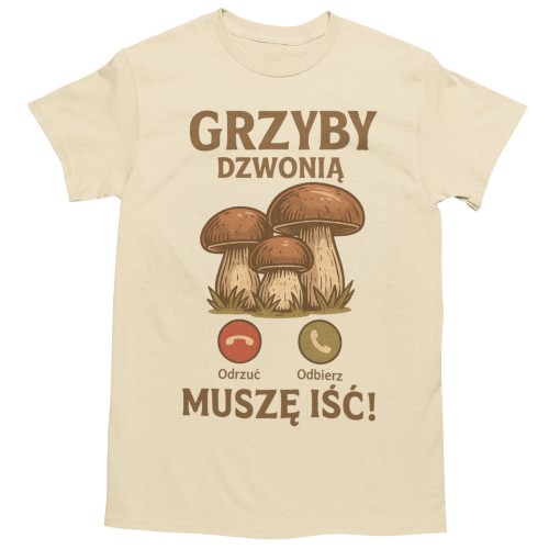 Zestaw 3x Koszulka Męska 3pak T-shirt Męski zestaw 3szt Koszulki Na Grzyby Dla Grzybiarza 3
