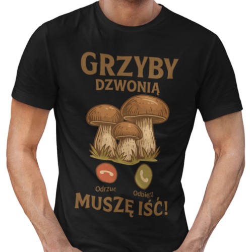 Zestaw 3x Koszulka Męska 3pak T-shirt Męski zestaw 3szt Koszulki Na Grzyby Z Grzybami 3
