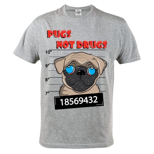 KOSZULKA ŚMIESZNE PUGS NOT DRUGS 5