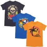 Zestaw 3x Koszulka Męska 3pak T-shirt Męski zestaw 3szt Koszulki Na Wakacje Letnie Wzory Na Lato Urlop