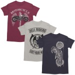 Zestaw 3x Koszulka Męska 3pak T-shirt Męski zestaw 3szt Koszulki Motocyklowe Na Motor Dla Motocyklisty