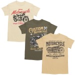 Zestaw 3x Koszulka Męska 3pak T-shirt Męski zestaw 3szt Koszulki Motocyklowe Na Motor Dla Motocyklisty