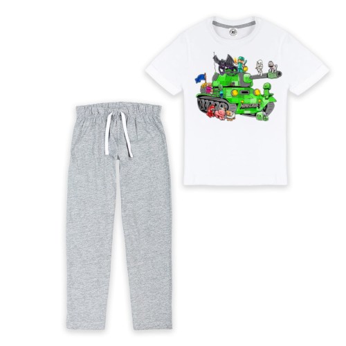 DZIECIĘCA PIŻAMA Z NADRUKIEM MINECRAFT CZOŁG MIN02 1