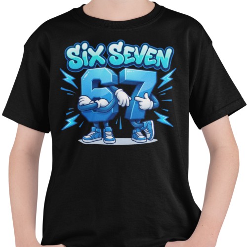 Koszulka dziecieca z nadrukiem 67 Six Seven bawelniana Steal a Brainrot Do Szkoły Do Przedszkola 6