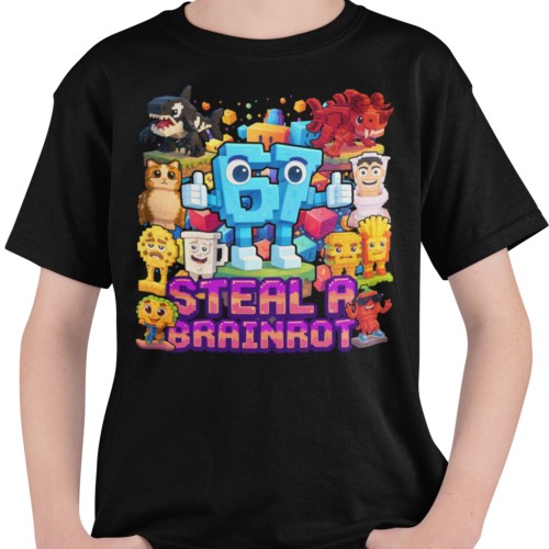 Koszulka Dziecięca Brainrot Six Seven 67 Steal A Brainrot Viral Do Szkoły Do Przedszkola 7