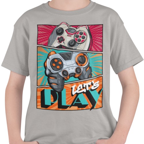 Koszulka dziecięca gracza gamepad gamer z nadrukiem zestaw 3 szt. 3-pak 3