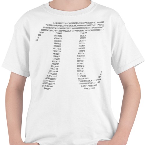 Koszulka dziecięca matematyka liczba Pi wzory zestaw 3 szt. 3-pak 7