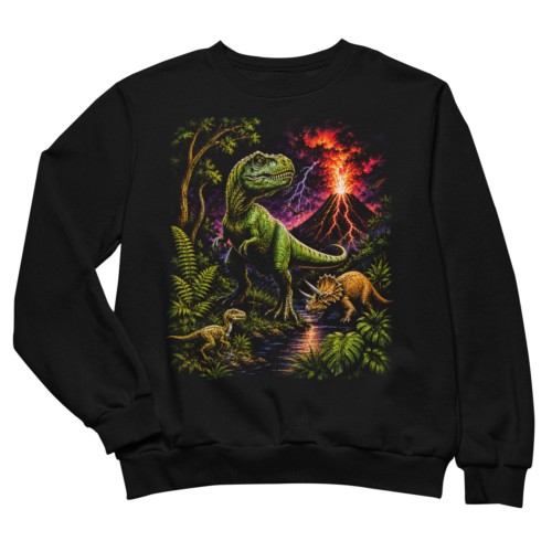 Bluza Dziecięca Dinozaury T Rex Jurassic Wulkan Prezent Chłopiec Dino 2