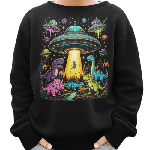 Bluza Dziecięca Dinozaury Kosmos UFO T-Rex Dla Chłopca Prezent